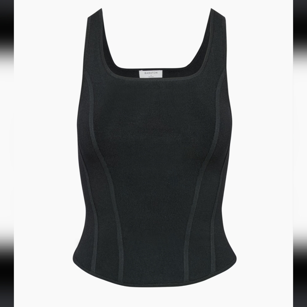 BabatonSCULPT KNIT BUSTIER WAIST TANK